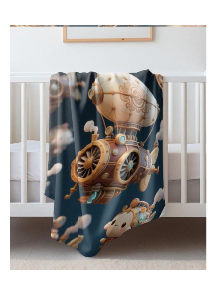 عام بطانية رقيقة من الفانيلا الكرتونية للأطفال أو الطلاب (دافئة ومريحة ومناسبة للنوم والألعاب) 100 سم * 150 سم - Image 4