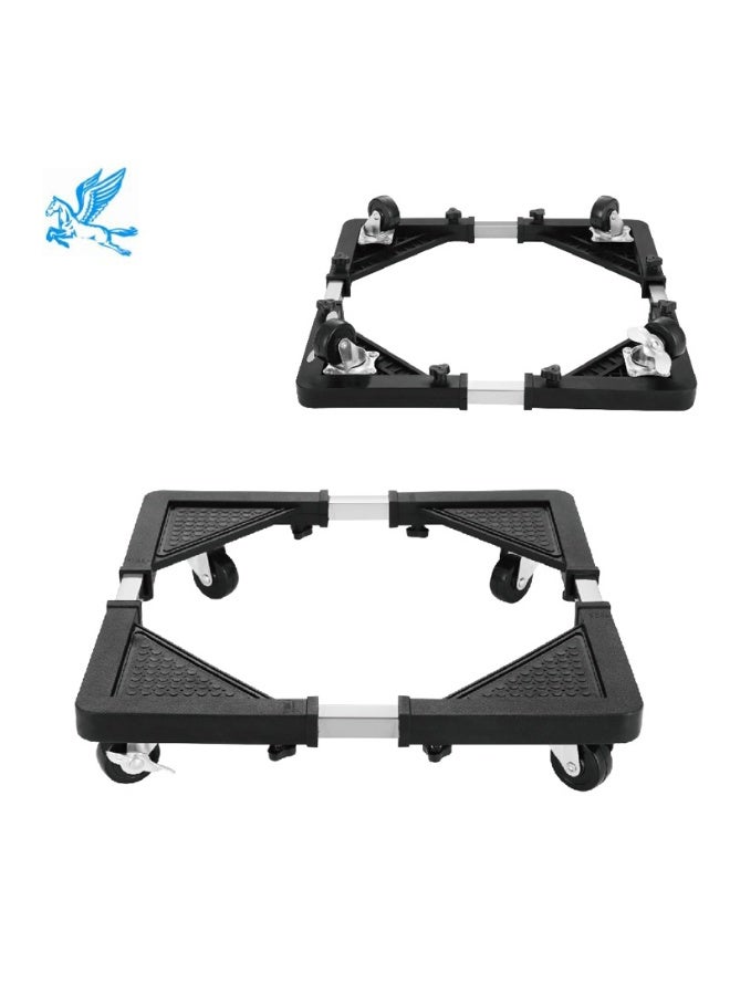 SHOPI Adjustable Heavy-Duty Movable Base Stand with Wheels for Washing Machine & Refrigerator – Multi-Functional Appliance Trolley - Image 2