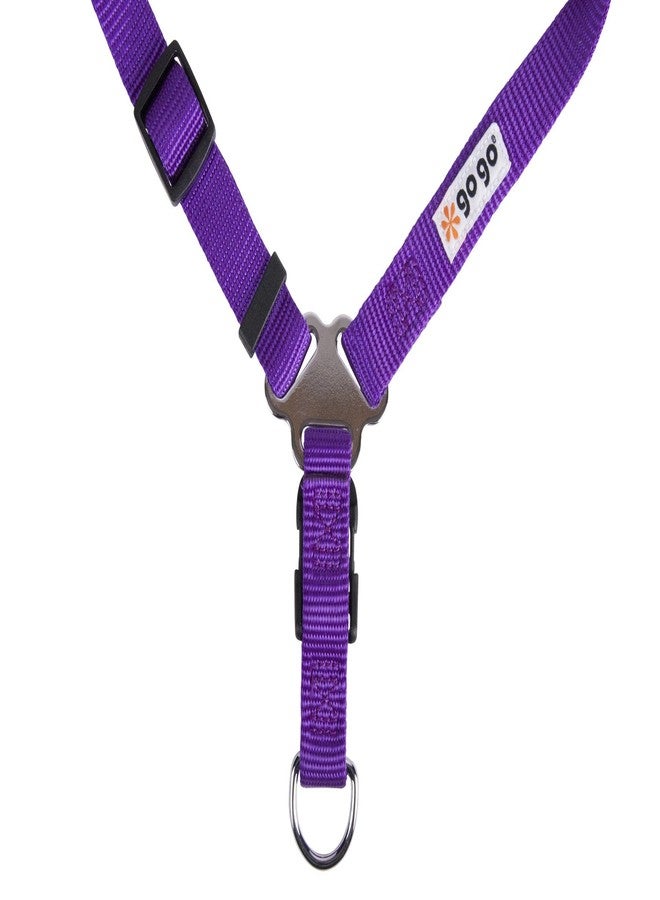 GOGO Pet Products Comfy Nylon 3/4-Inch Adjustable Easy Pet Harness, Medium, Purple - Image 2