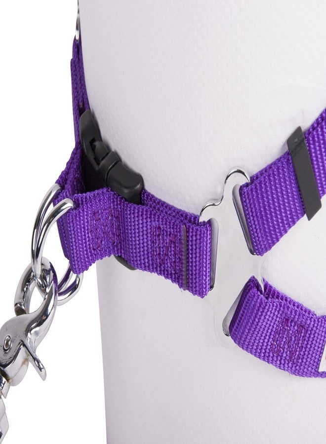 GOGO Pet Products Comfy Nylon 3/4-Inch Adjustable Easy Pet Harness, Medium, Purple - Image 5
