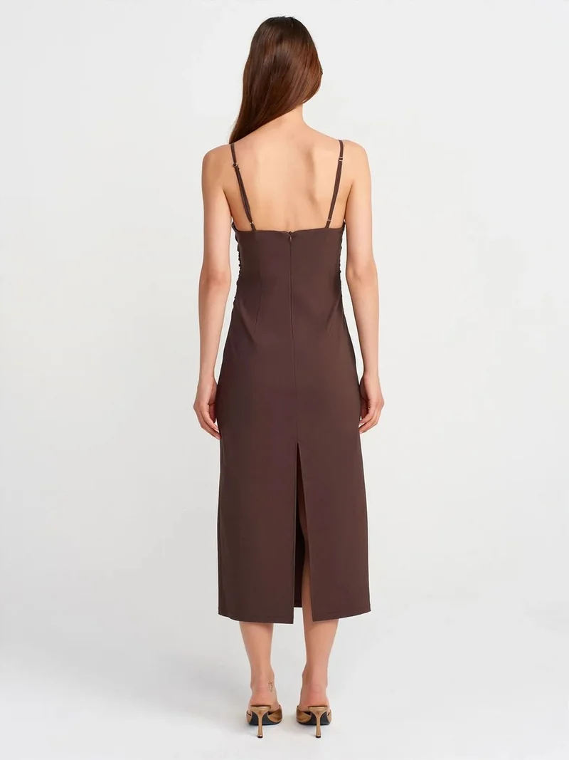ديلفين DILVIN Sleeveless Bodycon Midi Dress