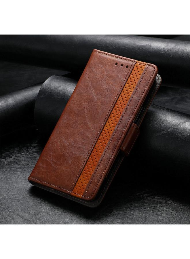 S-TOP Case For iPhone 16 Pro Max CaseNeo Splicing Dual Magnetic Buckle Leather Phone Case - Image 5