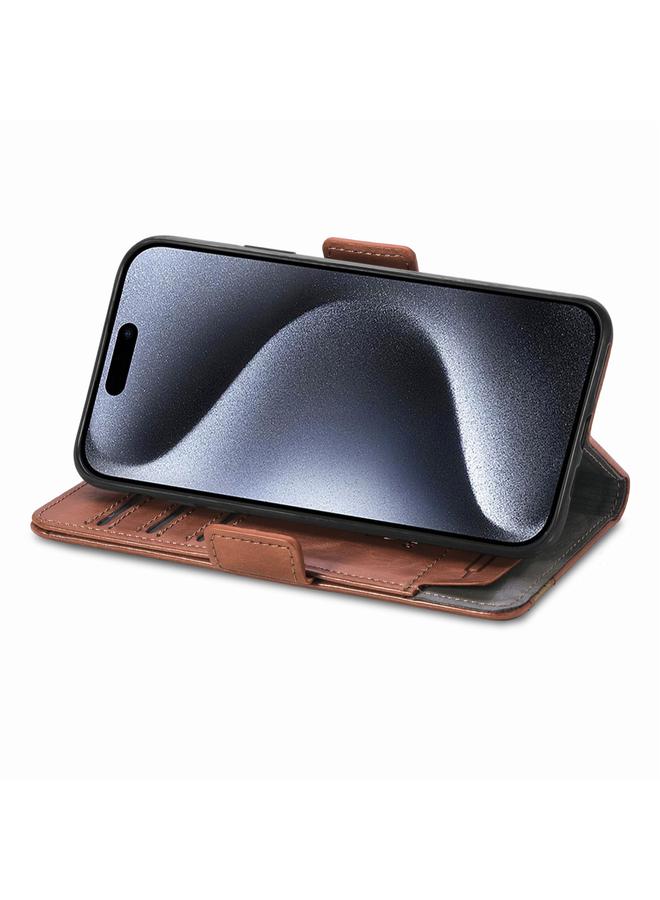 S-TOP Case For iPhone 16 Pro Max CaseNeo Splicing Dual Magnetic Buckle Leather Phone Case - Image 4