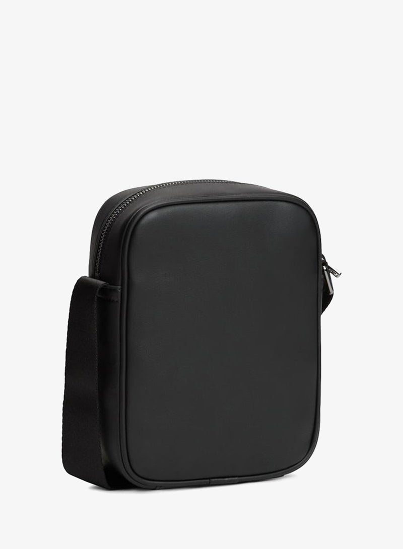 TOMMY HILFIGER Woven Panel Crossbody Reporter Bag - Image 2