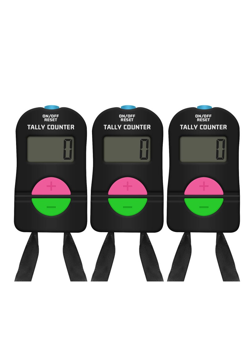 4 PCS Electronic Digital Hand Counter, Mini LCD Manual Clicker Counter, Golf Sport Counter, Electronic Adding, Subtracting Manual Clicker, Digital Hand Tally Counter(Black) - Image 1