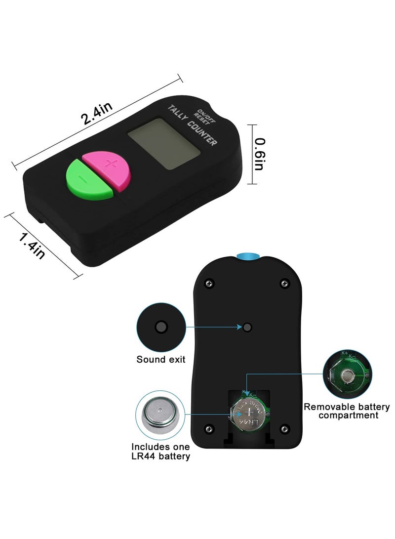 4 PCS Electronic Digital Hand Counter, Mini LCD Manual Clicker Counter, Golf Sport Counter, Electronic Adding, Subtracting Manual Clicker, Digital Hand Tally Counter(Black) - Image 4