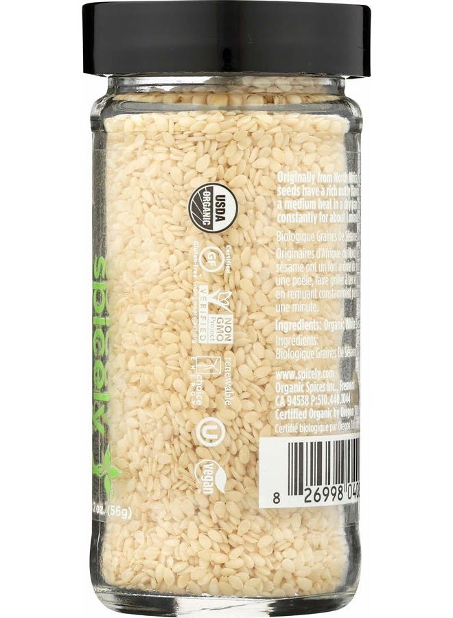 SPICELY Organic Sesame Seeds White, 2.4 OZ - Image 3