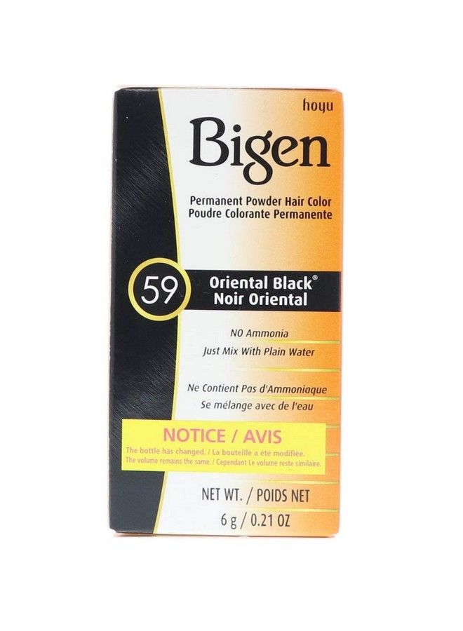 Bigen Permanent Powder Hair Color 59 Oriental Black 1 Ea (Pack Of 2) - Image 1