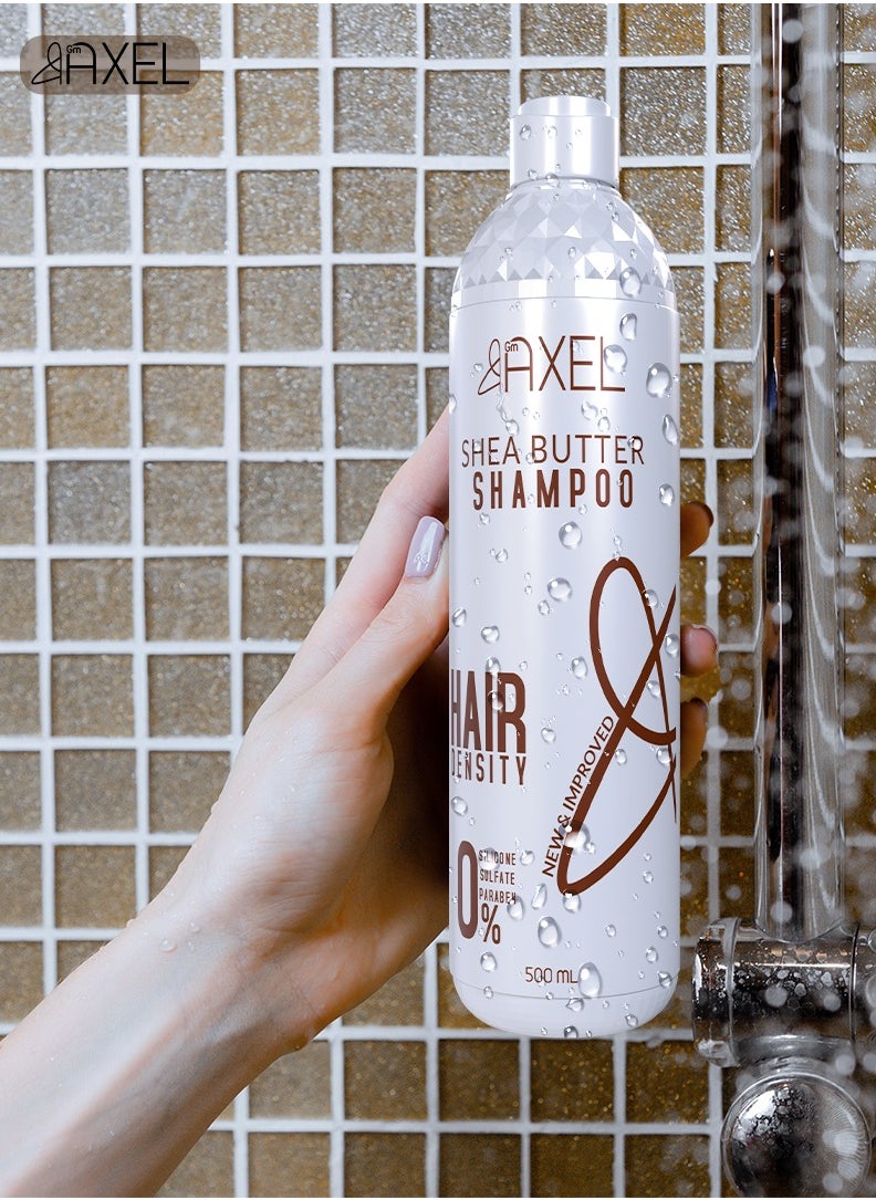 Axel - Axel Shea Butter Shampoo 500ml - Hair Thickening, Sulfate & Paraben-Free - Image 1