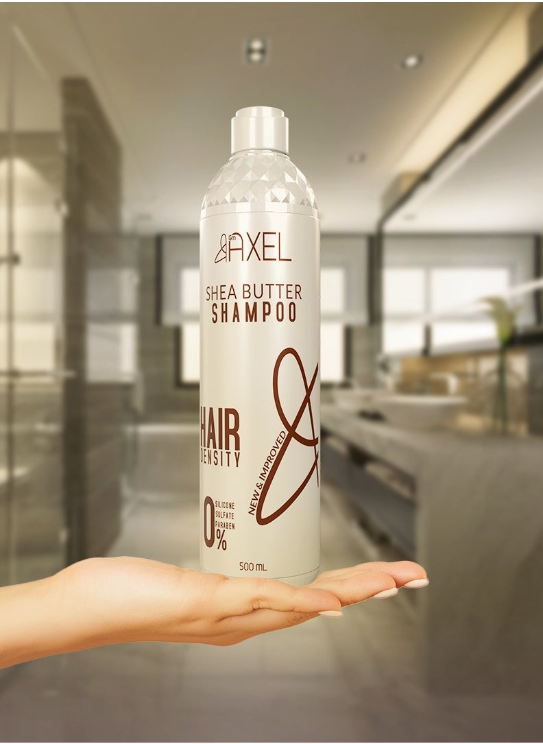 Axel - Axel Shea Butter Shampoo 500ml - Hair Thickening, Sulfate & Paraben-Free - Image 1