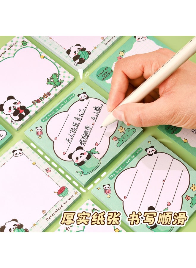 HELPS Cartoon Panda Note Pad Student Style Cute Animal Non-adhesive Office Message Note Label Paper - Image 4