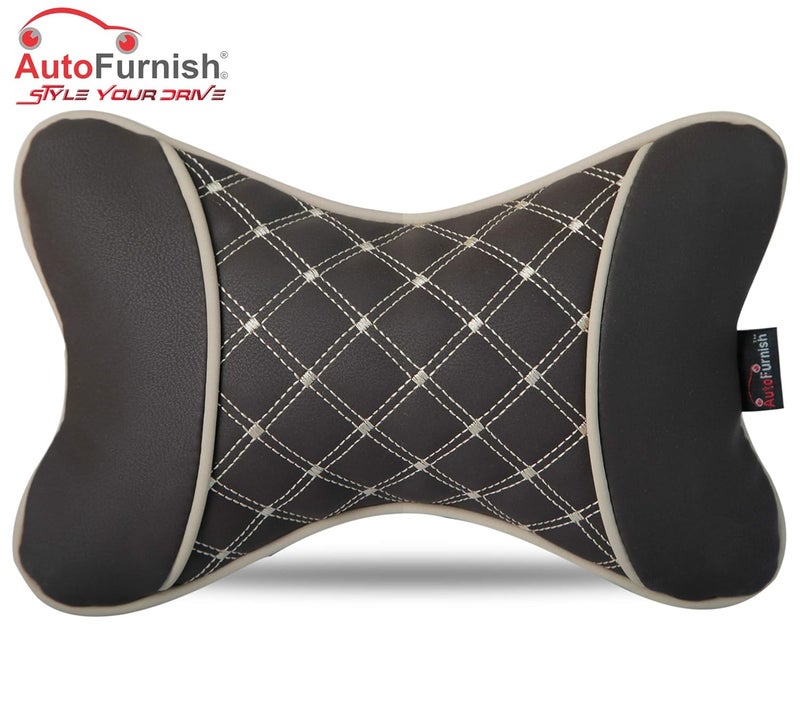 Autofurnish 7D Premium Car Pillow Neck Rest Hecta6840 Set of Two Coffee - Image 3