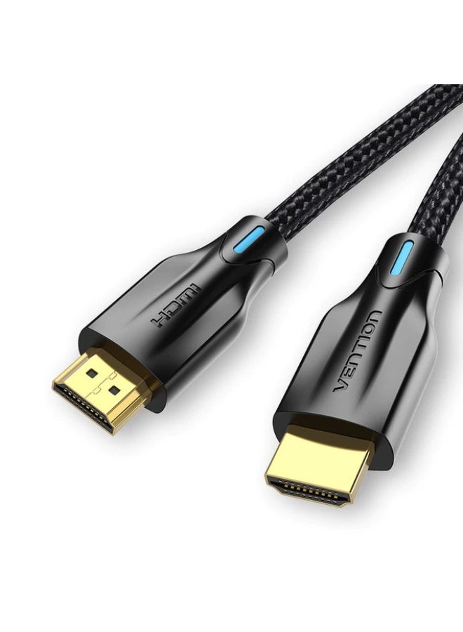 VENTION Cotton Braided 8K HDMI Cable 3M Black Model # AAUBI - Image 2