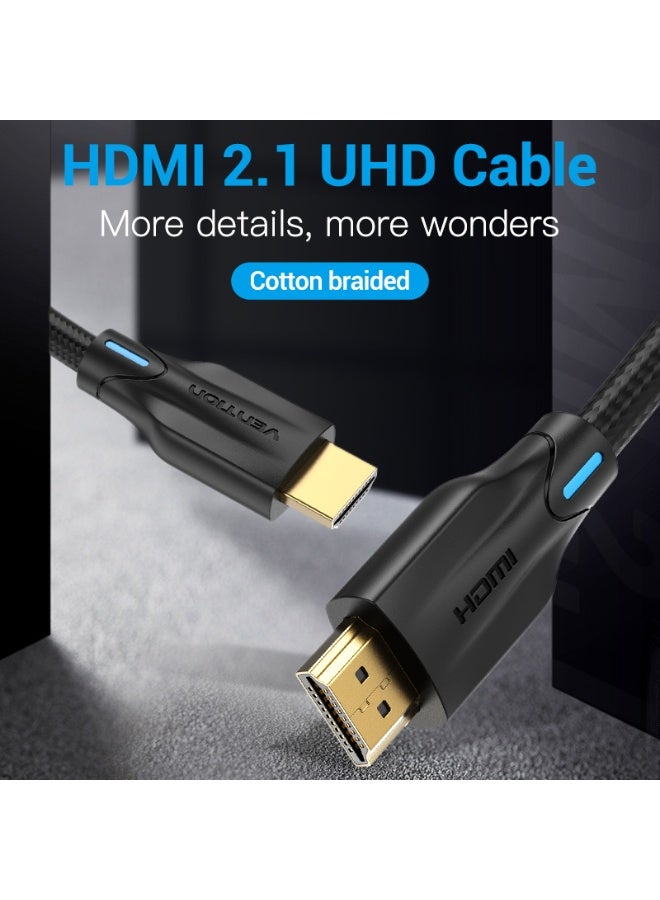 VENTION Cotton Braided 8K HDMI Cable 3M Black Model # AAUBI - Image 4