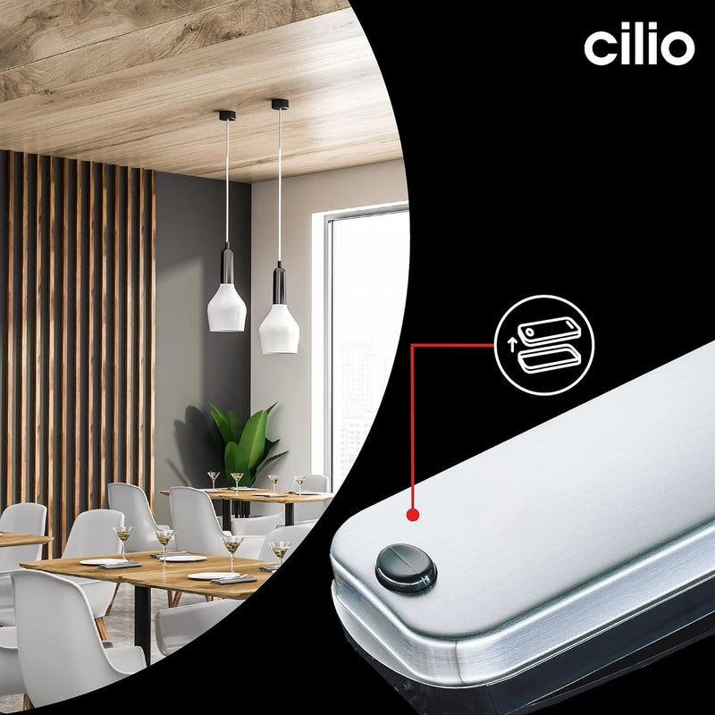 Cilio مكنسة فتات اليدوية من سيليو المصنوعة من الفولاذ المقاوم للصدأ - مزيل للطاولة، 6.5 × 3.74 × 1.57 بوصة، فضي/أسود - Image 5
