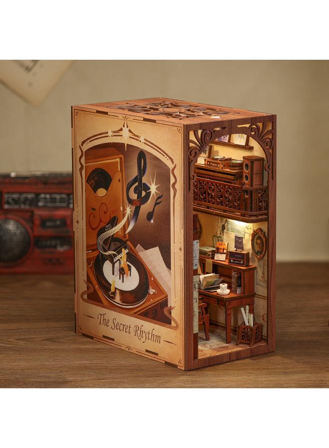 Bluejw CuteBee Secret Music Diy Wooden 3D Handmade Assembled Book Stand Model Building Toy Gift For Women - Image 2