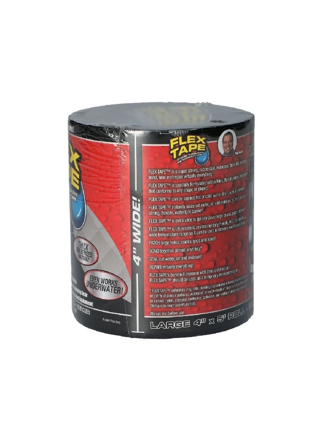 Flex Seal - Strong UV-Resistant Watertight Rubberized Waterproof Flex Tape Black 4 x 60 Inch TFSBLKR0405 - Image 1