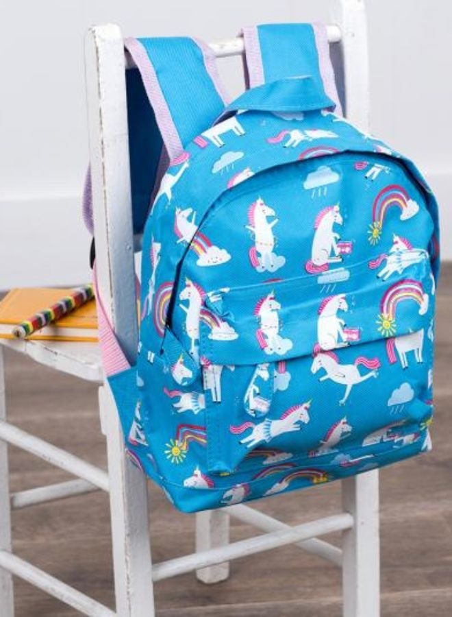 Rex London Magical Unicorn Mini Backpack – Cute and Durable Girls Backpack for School, Preschool, and Travel – Lightweight Kids Bookbag with Unicorn Print and Padded Straps - Image 1