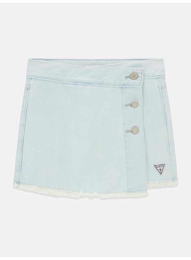 GUESS Youth Denim Mini Skort - Image 5