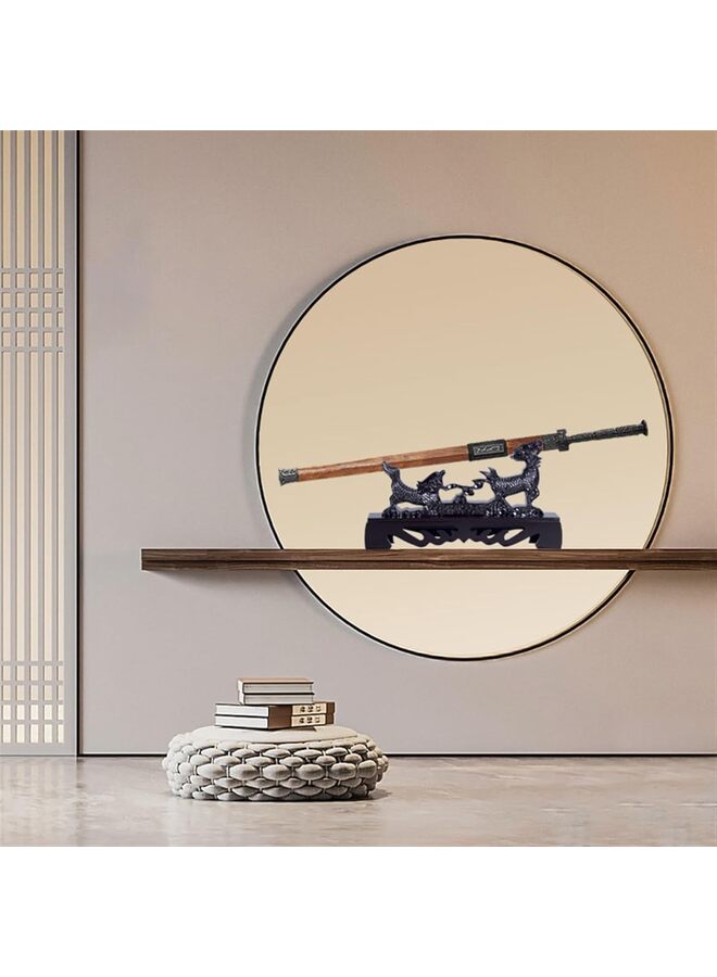 LAMAY Wooden Sword Rack, Black Chinese Dragon Shaped Sword Holder Crusader Samurai Sword Display Stand Knife Hanger Support Stand, for Katana Wakizashi Ninja Samurai Sword - Image 4