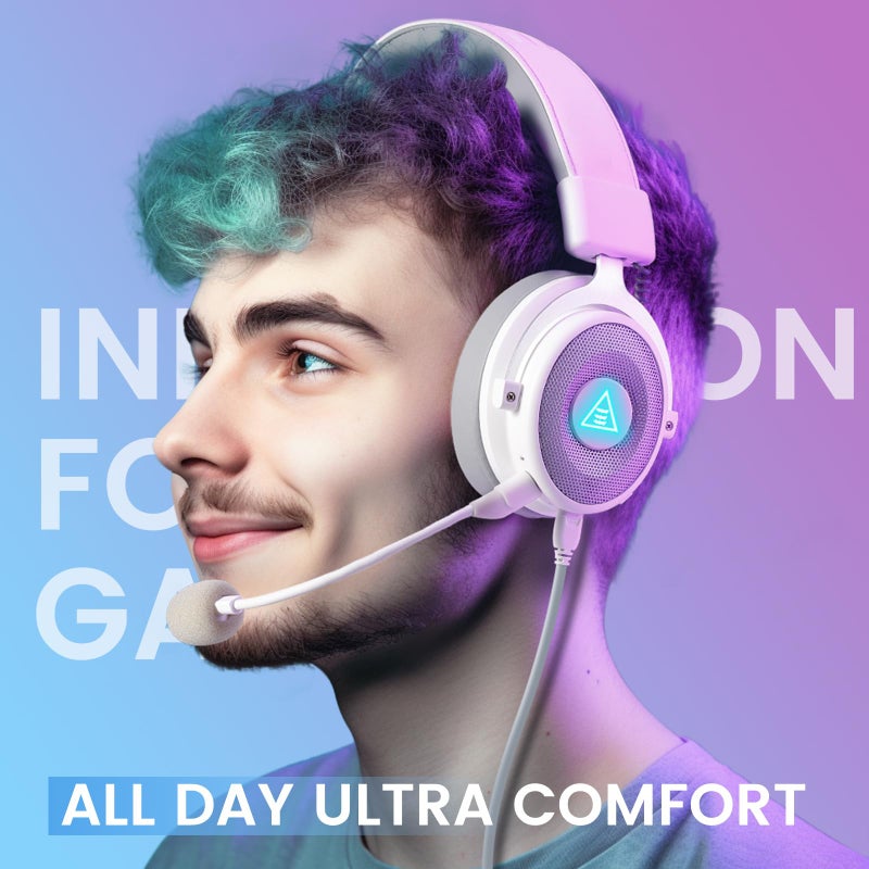 EKSA USB Gaming Headset for PC, Computer Headphones with Detachable Noise Cancelling Microphone, 7.1 Surround Sound, 50MM Driver, Wired Headset with Mic for PS4/PS5, Xbox One, Laptop, Work - Image 5