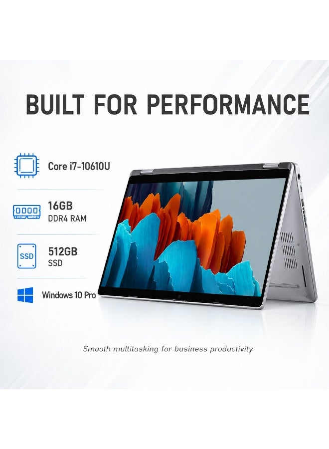 لابتوب Latitude 5310 2-in-1 قابل للتحويل بشاشة لمس FHD ‏13.3 بوصة ومعالج Core i7-10610U ورام 16GB وSSD ‏512GB مع شنطة وماوس لاسلكي وحامل هدية - Image 3