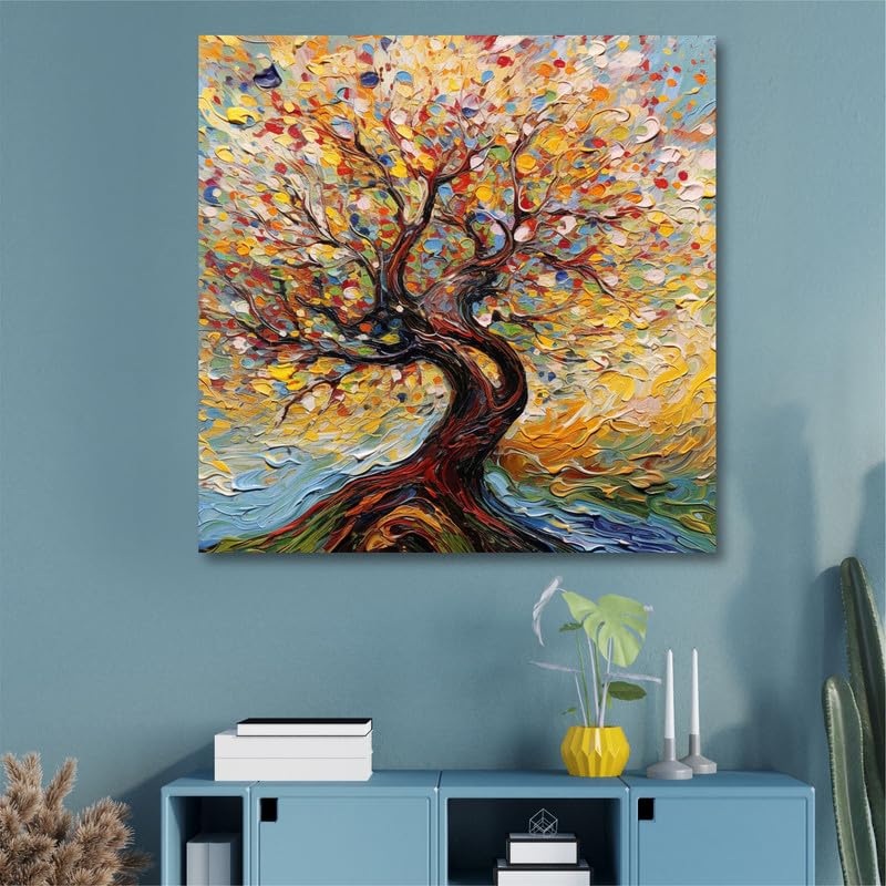 SAF paintings Wooden Framed Nature Art Canvas Wall Painting for Home Dcor And OfficeFor BedroomLiving Room Home wall and Office Interior 24X24Inch and Office CR278 - Image 3