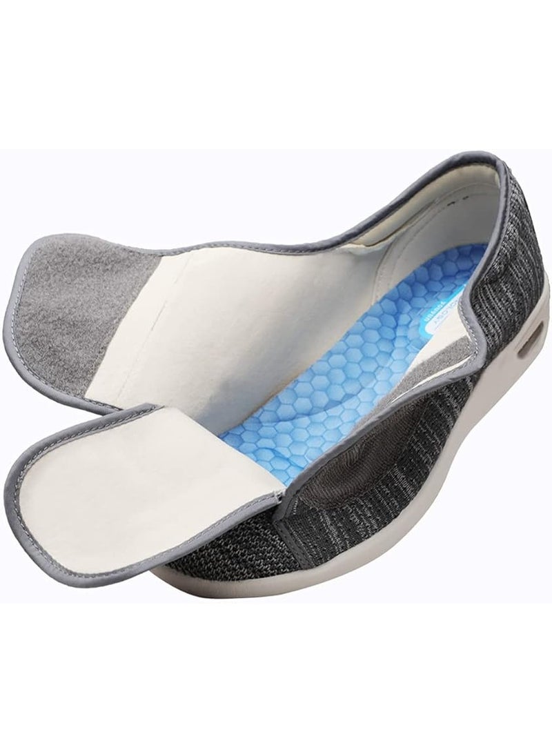 youyun  Unisex Diabetic Shoes for Casual Adjustable Walking Shoes Wide Shoes for Elderly Swollen Feet Non-Slip Air Cushion Bottom Fattening and Widening - Image 4