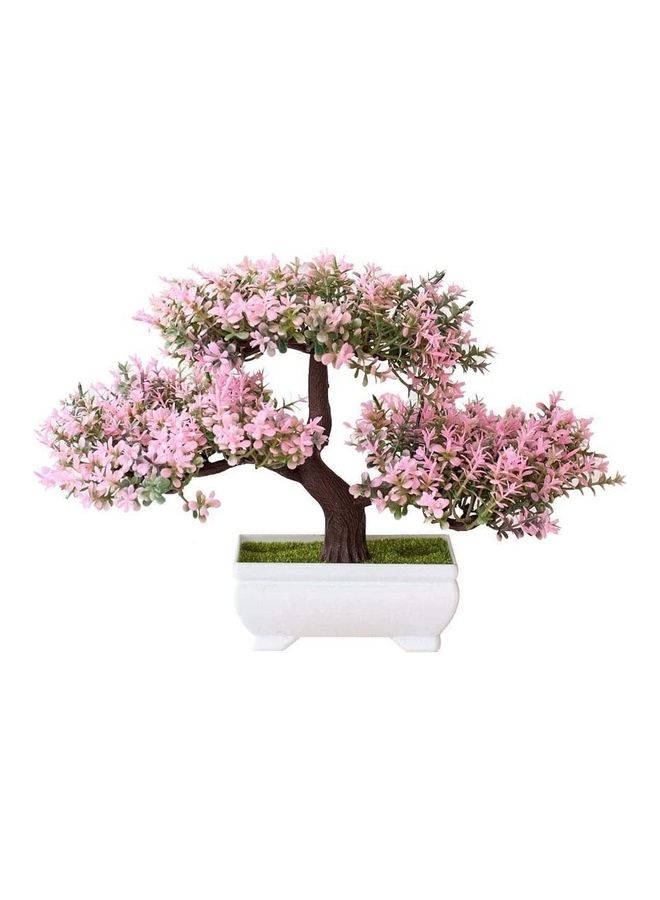 Artificial Plant With Pot Pink/Green/Brown