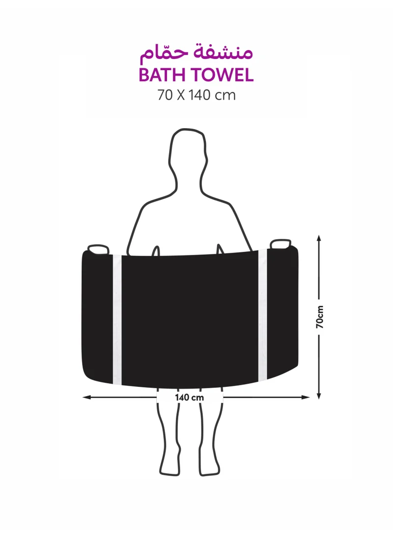 Donetella Bath Towel 4pcs (70x140 cm) 4-Pcs Premium Bath Towel Set (70x140 cm) – 600 GSM 100% Cotton,100% Combed Cotton 600 GSM | Quick Dry, Ultra-Absorbent, Thick & Plush | Ideal for Bath, Spa, Gym, Hotel & Everyday Luxury  | Best Price UAE