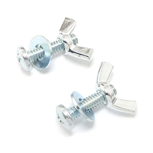 Pro Bamboo Kitchen 10Sets Screw Bolts with Wing Nut Zinc Plated Carbon Steel Mounting Hardware Fitting Fastenings:1/4"-20 Hand Tighten Wing Nuts,1/4"-20x1" Phillips Head Screw Bolt with Washers - Image 4