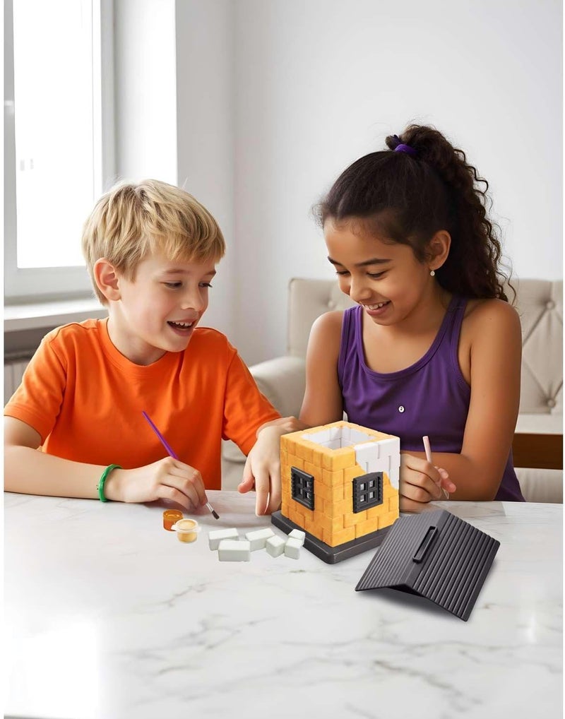 4M KidzLabs Mini Brick Architect – Build & Design Miniature Buildings with Real Bricks & Cement - Image 4