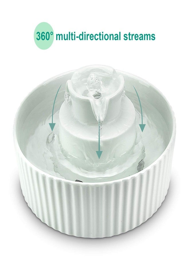 Wonder Creature Ceramic Cat Water Fountain, 2.1L/71oz Cupcake Pet Water Fountain for Dog and Cat Indoor, 2 Ultra Quiet Pumps & 3 Filters - Image 5