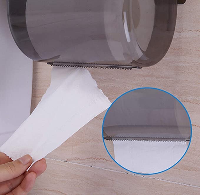 Zeinwap Magic Sticker Series Tissue Roll Holder - Toilet Paper Holder - 100% Waterproof with Storage Rack and Mobile Stand for Bathroom (Pack of 1) - Image 5