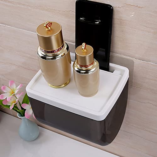 Zeinwap Magic Sticker Series Tissue Roll Holder - Toilet Paper Holder - 100% Waterproof with Storage Rack and Mobile Stand for Bathroom (Pack of 1) - Image 2