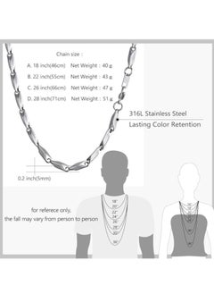 Fayrouz Jewellery 7mm Stainless Steel Cuban Link Chain  - Image 3