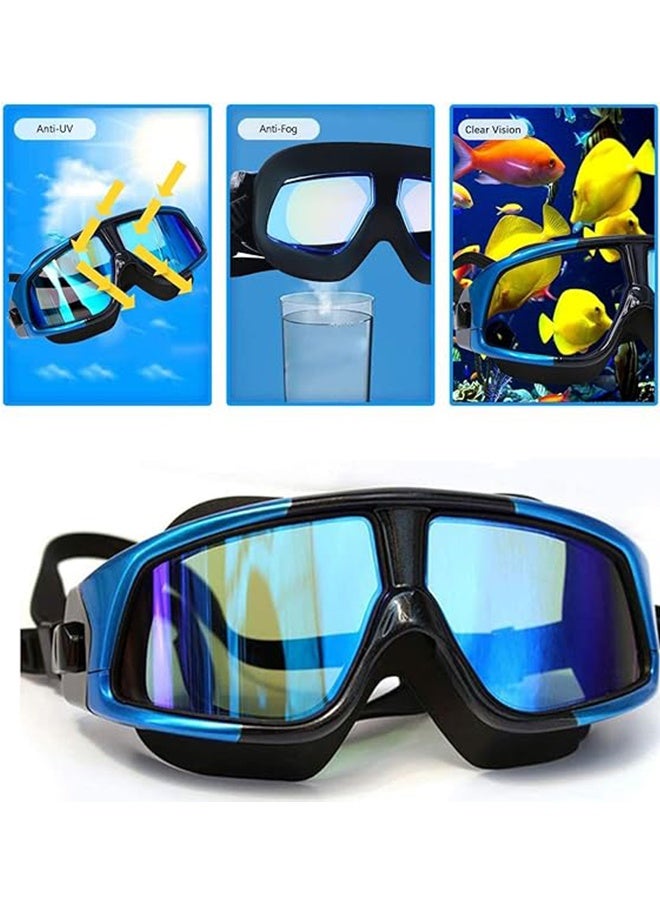 Quantum Swimming Goggles, UV Protected Big mask swimming goggles, Anti-Fog swimming goggles fully protect for Men Women - Image 4