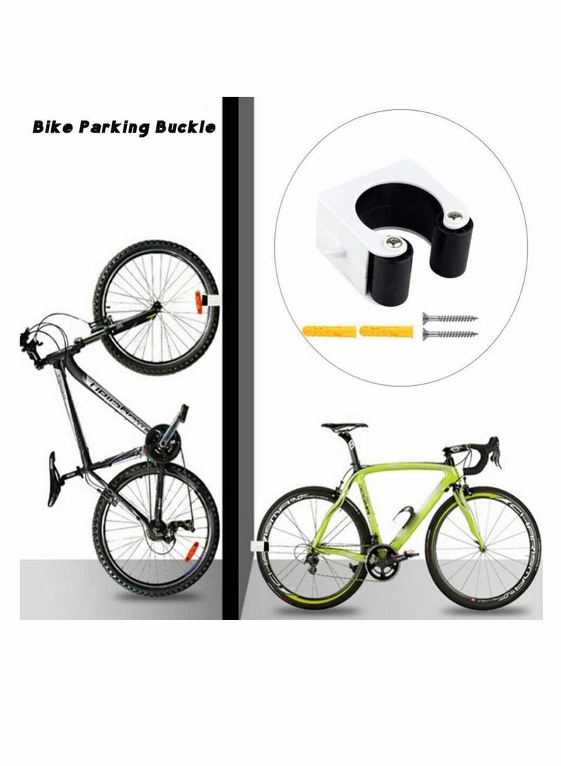 Generic Wall Mount Bike Hanger Portable Vertical Storage Rack for Mountain Bicycles Indoor Cycling Display Black  - Image 2