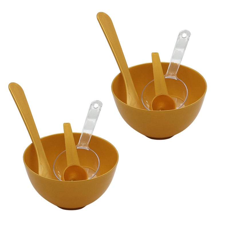 2 Sets DIY Facial Bowl Mixing Stick Spoon Measuring Cup for Women Girls - Image 3