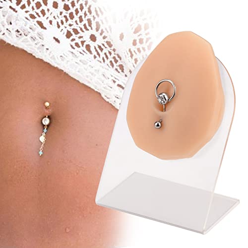 SimCoach Silicone Navel Piercing Model with Acrylic Stand, Piercing Practice Body Parts, Belly Button Mold for Jewelry Display - Image 5