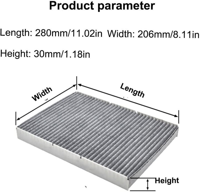 DEMULAX Car Carbon Cabin Air Filter for Volkswagen Lupo - Image 2