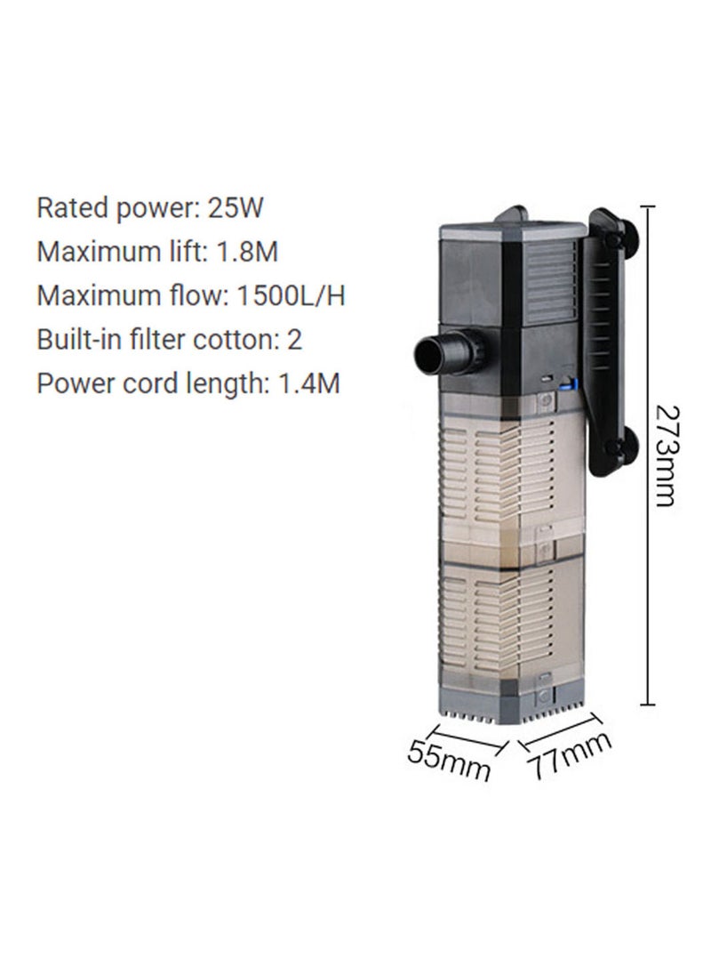 3 In 1 Aquarium Mini Suction Pump Aerator Filter