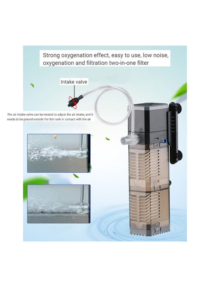 3 In 1 Aquarium Mini Suction Pump Aerator Filter