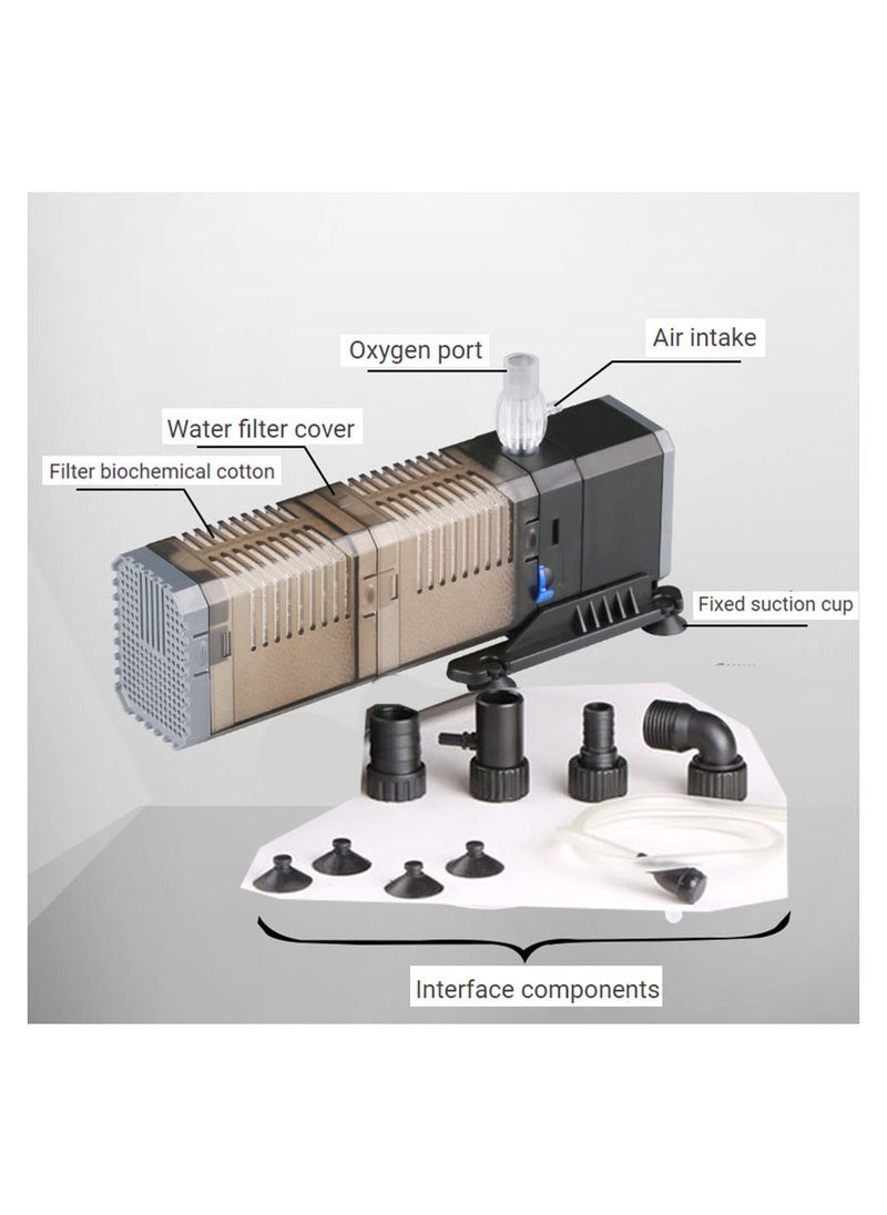 3 In 1 Aquarium Mini Suction Pump Aerator Filter