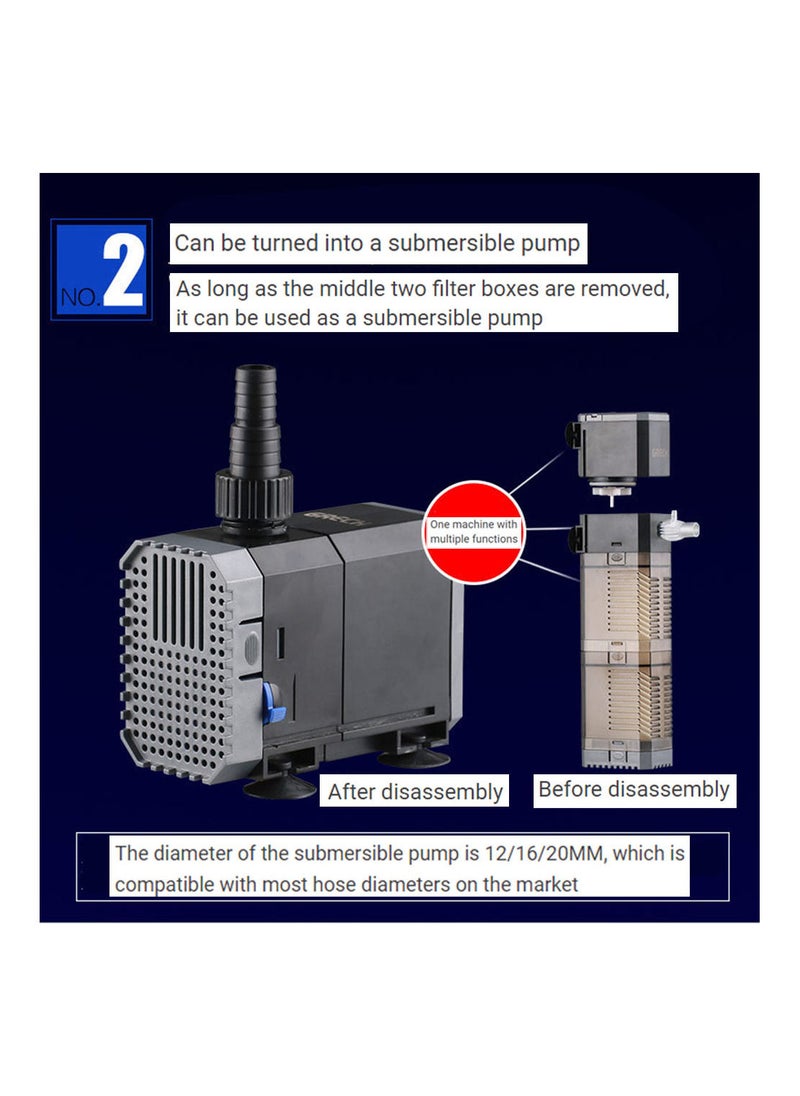 3 In 1 Aquarium Mini Suction Pump Aerator Filter