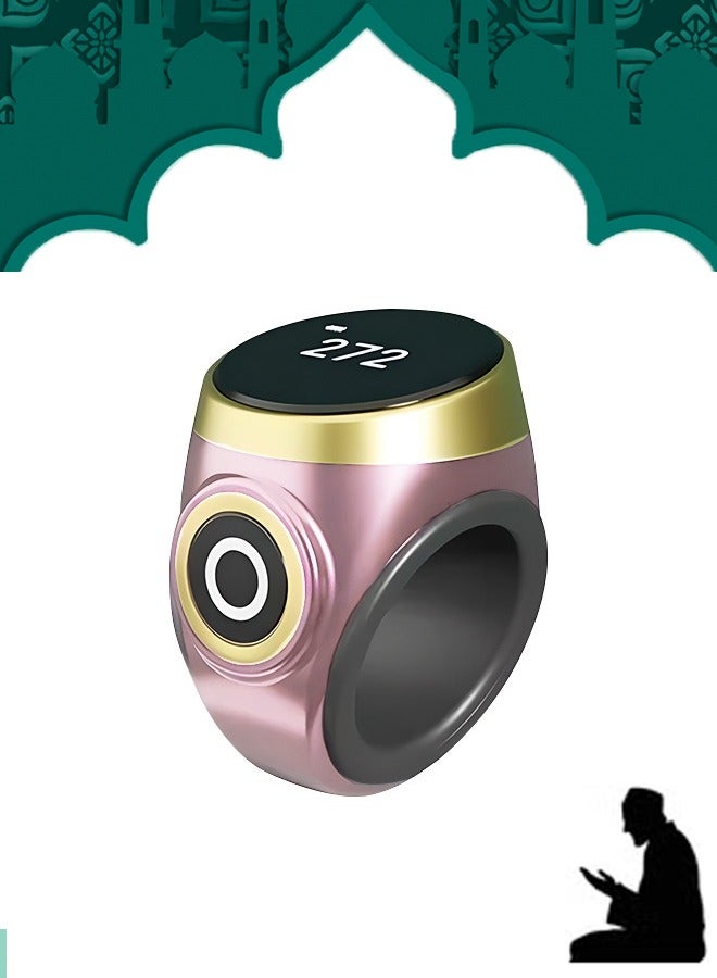 Digital Tasbeeh Ring, Waterproof and Anti-Mistouch, OLED Display, Touch Count,Waterproof 4 Digit Finger Counter Zikr Ring for Muslims  - Image 1