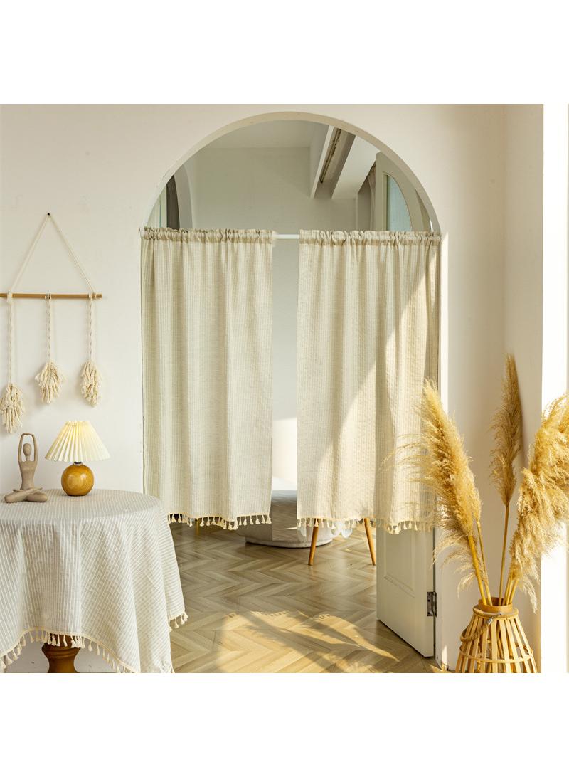 2 pcs Partition curtain kitchen tassel door short hanging 70*140cm - Image 2