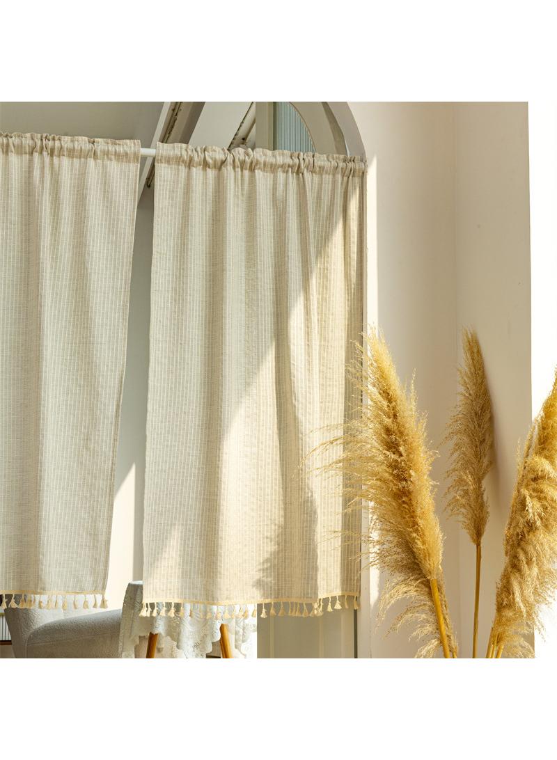 2 pcs Partition curtain kitchen tassel door short hanging 70*140cm - Image 3
