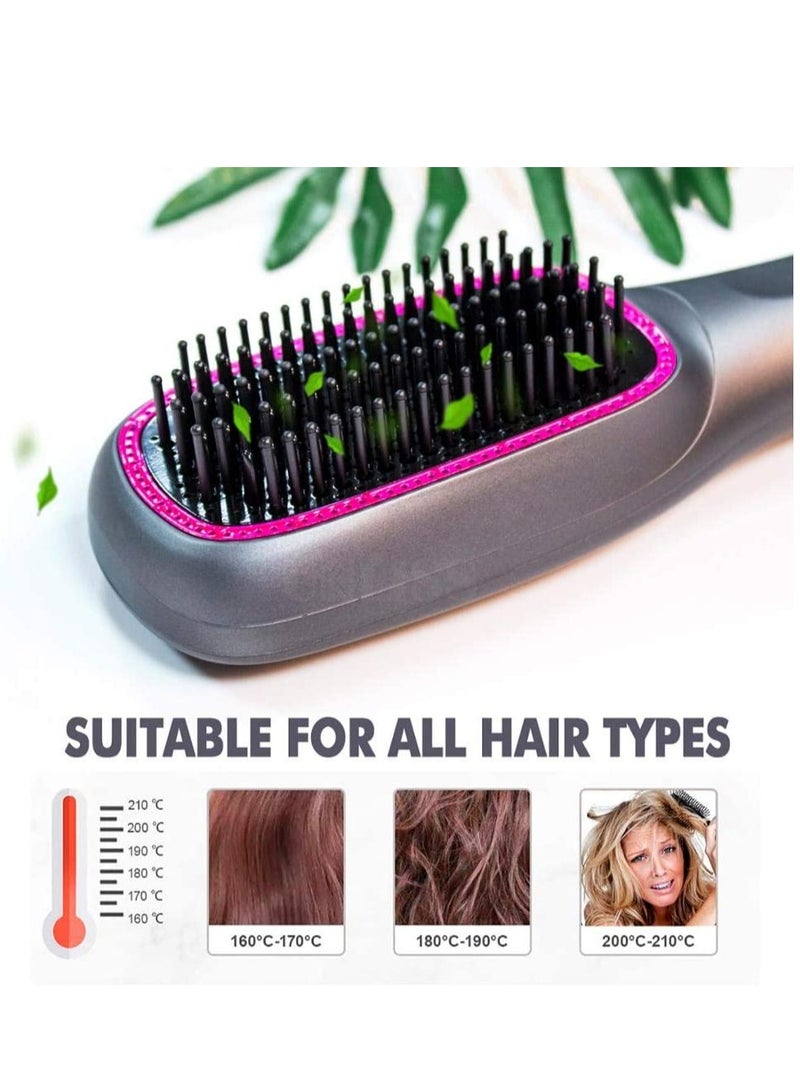 Hair Dryer Styler Volumizer 3 in 1 Brush Salon Styler for Straightening Negative Ion Ceramic Blow Dryer Brush (PINK) - Image 3