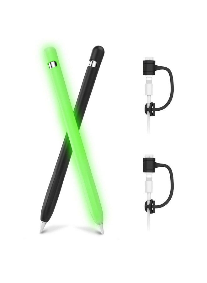 Ahastyle حافظة مضادة للانزلاق من السيليكون لحماية القلم [مجموعة ربط محول الكابل المضافة] متوافقة مع قلم أبل الجيل الأول - Image 1